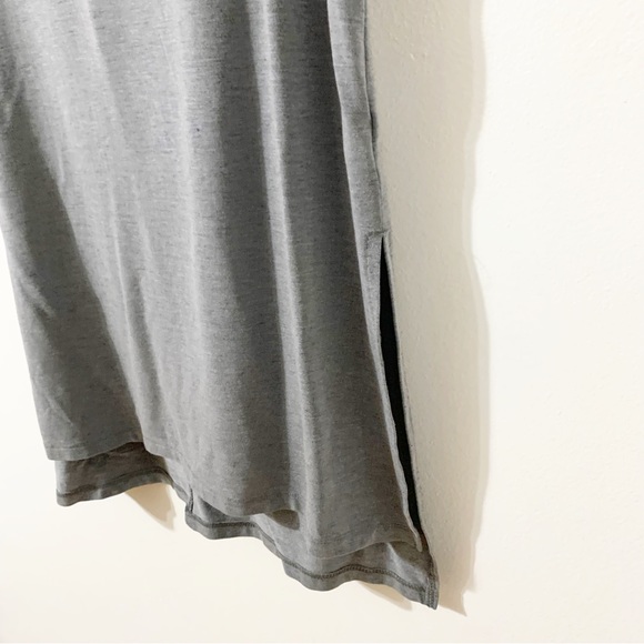 Athleta Drape Side Split Sleeveless Tunic Tank Top Heather Gray Style 591361 🩶 - Picture 6 of 13
